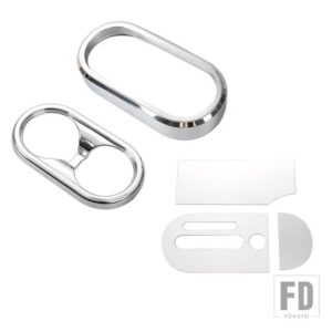 ジープ ギアシフトパネルカップホルダー装飾カバーラングラー JK 2007 2008 2009 2010 インテリアアクセサリー - chrome 5 pc