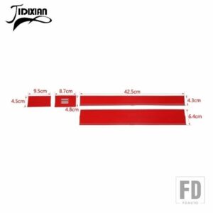 フォード ABS カーセンターコンソールダッシュボード副パイロットステアリングホイール装飾カバーステッカー F150 2015-2020 アクセサリー - Red