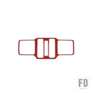 ジープ 窓ボタンコントロールパネル装飾カバーステッカーラングラー JL グラディエーター JT 2018 アップアクセサリー - Red Carbon Fiber