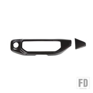 ジープ ラングラー JL グラディエーター JT 2018-23 カーエアコンコントロールパネル装飾カバー - Carbon Fiber Black