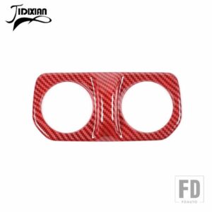 ジープ ラングラー JL グラディエーター JT 2018 アップリアアームレストボックス空調ベントアウトレット装飾カバー - Red Carbon Fiber