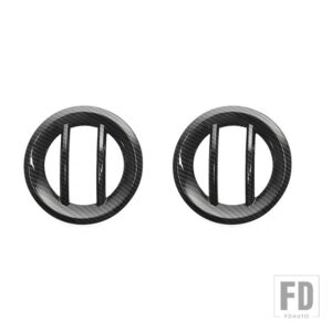 ジープ フロントフォグライトランプ装飾カバーレネゲード 2019-24 アップランプフードアクセサリー - B carbon fiber grain