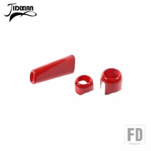 ジープ ハンドブレーキ 4WD ギアシフトノブヘッド装飾カバーラングラー JL グラディエーター JT 2018-24 アップ - Red