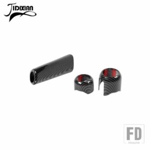 ジープ ハンドブレーキ 4WD ギアシフトノブヘッド装飾カバーラングラー JL グラディエーター JT 2018-24 アップ - carbon fiber grain