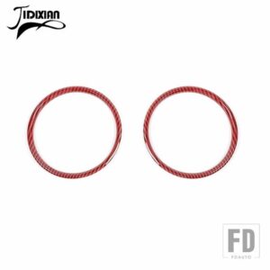 フォード 車室内ドアスピーカー装飾カバーアクセサリーマスタング 2015-23 - large red carbon