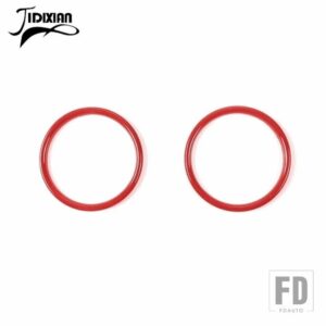 フォード 車室内ドアスピーカー装飾カバーアクセサリーマスタング 2015-23 - Small red
