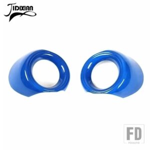 フォード ABS フロントフォグライトランプ装飾カバーマスタング 2015 2016 2017 フォグランプ外装アクセサリー - Blue