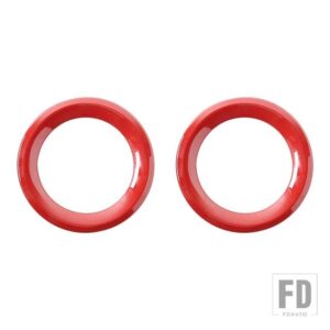 ジープ フロントフォグライトランプ装飾リングカバーレネゲード 2019-24 アップ外装アクセサリー - Red