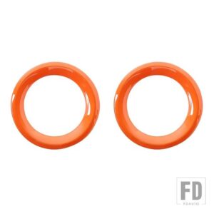 ジープ フロントフォグライトランプ装飾リングカバーレネゲード 2019-24 アップ外装アクセサリー - Orange