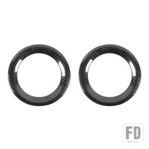 ジープ フロントフォグライトランプ装飾リングカバーレネゲード 2019-24 アップ外装アクセサリー - carbon fiber grain