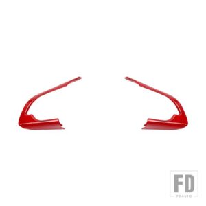 スズキ ステアリングホイール装飾カバーステッカー ジムニー 2019-24 アップカーインテリアアクセサリー - red 2 pcs