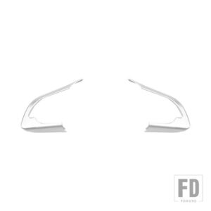 スズキ ステアリングホイール装飾カバーステッカー ジムニー 2019-24 アップカーインテリアアクセサリー - Silver 2 PCS