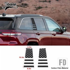 ジープ リアウィンドウ DECORAITON デカールステッカーグランドチェロキー 2022 2023 2024 アップ外装アクセサリー - carbon fiber 1