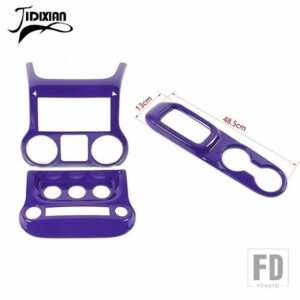ジープ センターコンソール空調スイッチギアパネル装飾カバーラングラー JK 2011-2017 カーアクセサリー - PURPLE