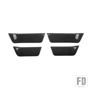 フォード ABS ドア収納ボックスコンパートメントパネル装飾カバーステッカー F150 2021 2022 インテリアアクセサリー - carbon fiber grain