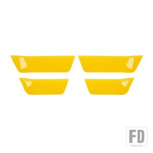 フォード ABS ドア収納ボックスコンパートメントパネル装飾カバーステッカー F150 2021 2022 インテリアアクセサリー - Yellow