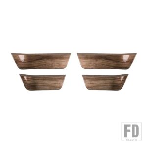 フォード ABS ドア収納ボックスコンパートメントパネル装飾カバーステッカー F150 2021 2022 インテリアアクセサリー - Wood Grain