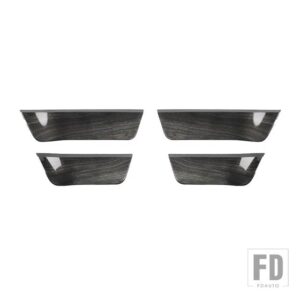 フォード ABS ドア収納ボックスコンパートメントパネル装飾カバーステッカー F150 2021 2022 インテリアアクセサリー - Black Wood Grain