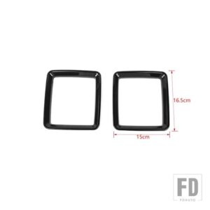ジープ テールライトテールライトランプ装飾カバーラングラー JL 2018 2019 2021 2020-24 2025 - A1 black