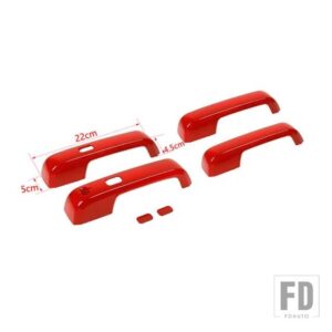 フォード 車外装ドアハンドル装飾シェルカバー F150 2015-20 カーアクセサリー - A RED