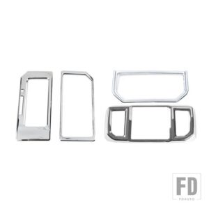 フォード ギアシフトトリムアームレストボックスカップホルダーリアエアベントアウトレットパネルステッカー F150 2015-2020 カーアクセサリー - Chrome