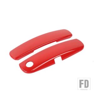 車アウタードアハンドル装飾カバーダッジチャレンジャー 2012-24 - Red