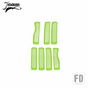 ジープ ラングラー JL グラディエーター JT 2018-23 フロントグリルメッシュ装飾カバーアクセサリー - light green