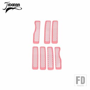 ジープ ラングラー JL グラディエーター JT 2018-23 フロントグリルメッシュ装飾カバーアクセサリー - pink
