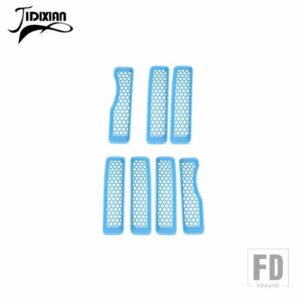 ジープ ラングラー JL グラディエーター JT 2018-23 フロントグリルメッシュ装飾カバーアクセサリー - light blue