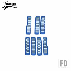 ジープ ラングラー JL グラディエーター JT 2018-23 フロントグリルメッシュ装飾カバーアクセサリー - Blue