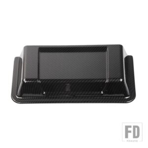ジープ 吸気フードスクープベントカバーキャップレインシールド装飾ステッカーラングラー TJ JK 1997-2017 - carbon fiber grain