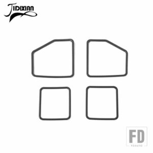 フォード ABS ドアスピーカースピーカー装飾カバー F150 2015-20 インテリアアクセサリー - Black Carbon Fiber