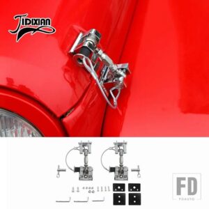 ジープ 車外装エンジンフードラッチキャッチロックラングラー JK 2007-17 - chrome with key