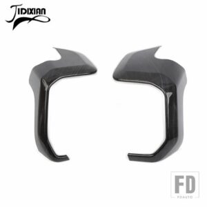 シボレー センターコンソールサイド空調ベントアウトレット装飾カバーシルバラード 2022 2023 2024 2025 - Black Wood Grain
