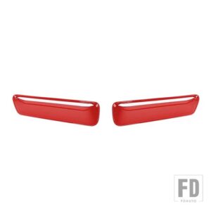 エンジンフードエアフローインテークベント装飾カバーダッジチャレンジャー 2015-24 アップ - Red