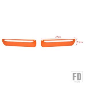 エンジンフードエアフローインテークベント装飾カバーダッジチャレンジャー 2015-24 アップ - Orange