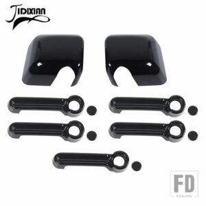 ジープ バックミラードアハンドル装飾カバーラングラー JK 2007-17 - 4 door Black
