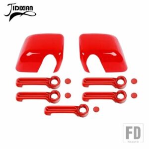 ジープ バックミラードアハンドル装飾カバーラングラー JK 2007-17 - 4 door red