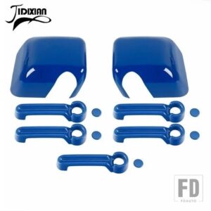 ジープ バックミラードアハンドル装飾カバーラングラー JK 2007-17 - 4 door blue