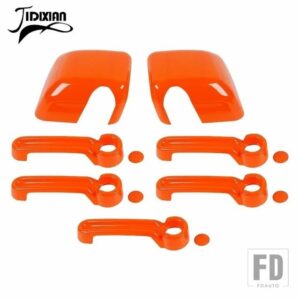 ジープ バックミラードアハンドル装飾カバーラングラー JK 2007-17 - 4 door orange