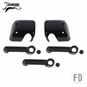 ジープ バックミラードアハンドル装飾カバーラングラー JK 2007-17 - 2 door Black