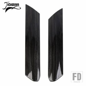 シボレー シルバラード 2022 2023 2024 2025 アップ ABS ギアシフトサイドパネル装飾カバーインテリアアクセサリー - Black Wood Grain