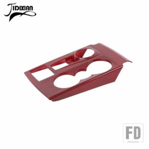 フォード ABS ギアシフトカップホルダーパネル装飾カバーブロンコスポーツ 2021-24 アップインテリアアクセサリー - Red Carbon Fiber
