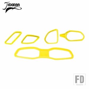 ジープ 車インテリアセンターコンソールダッシュボード空調ベントアウトレット装飾カバーレネゲード 2016 2017 2018 アップ - Yellow