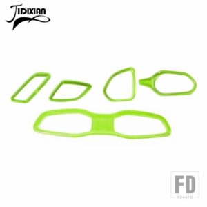 ジープ 車インテリアセンターコンソールダッシュボード空調ベントアウトレット装飾カバーレネゲード 2016 2017 2018 アップ - light green
