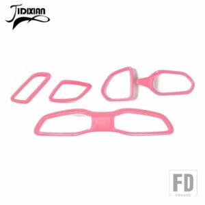 ジープ 車インテリアセンターコンソールダッシュボード空調ベントアウトレット装飾カバーレネゲード 2016 2017 2018 アップ - Pink