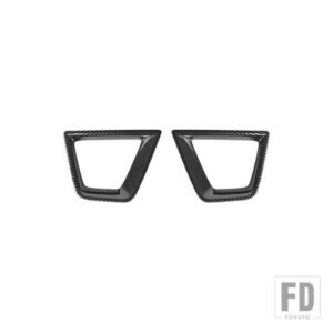 ジープ 車フロントウィンカーライトランプ装飾カバーレネゲード 2019-24 アップアクセサリー - carbon fiber grain