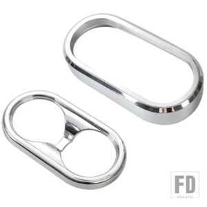 ジープ ギアシフト装飾リングカップホルダー装飾カバーラングラー JK 2007 2008 2009 2010 インナーアクセサリー - chrome 2 pc