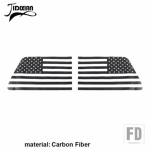 シボレー リアフロントガラス窓ガラス装飾デカールステッカーコロラド 2014 GMC キャニオン 2014-2022 - carbon fiber 2 pcs