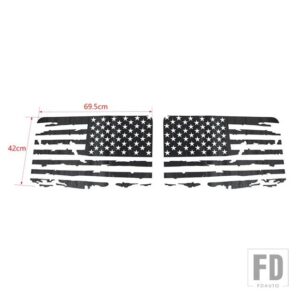 ジープ リアウィンドウデカール装飾ステッカーラングラー JK 2007-17 - carbon fiber 11-174